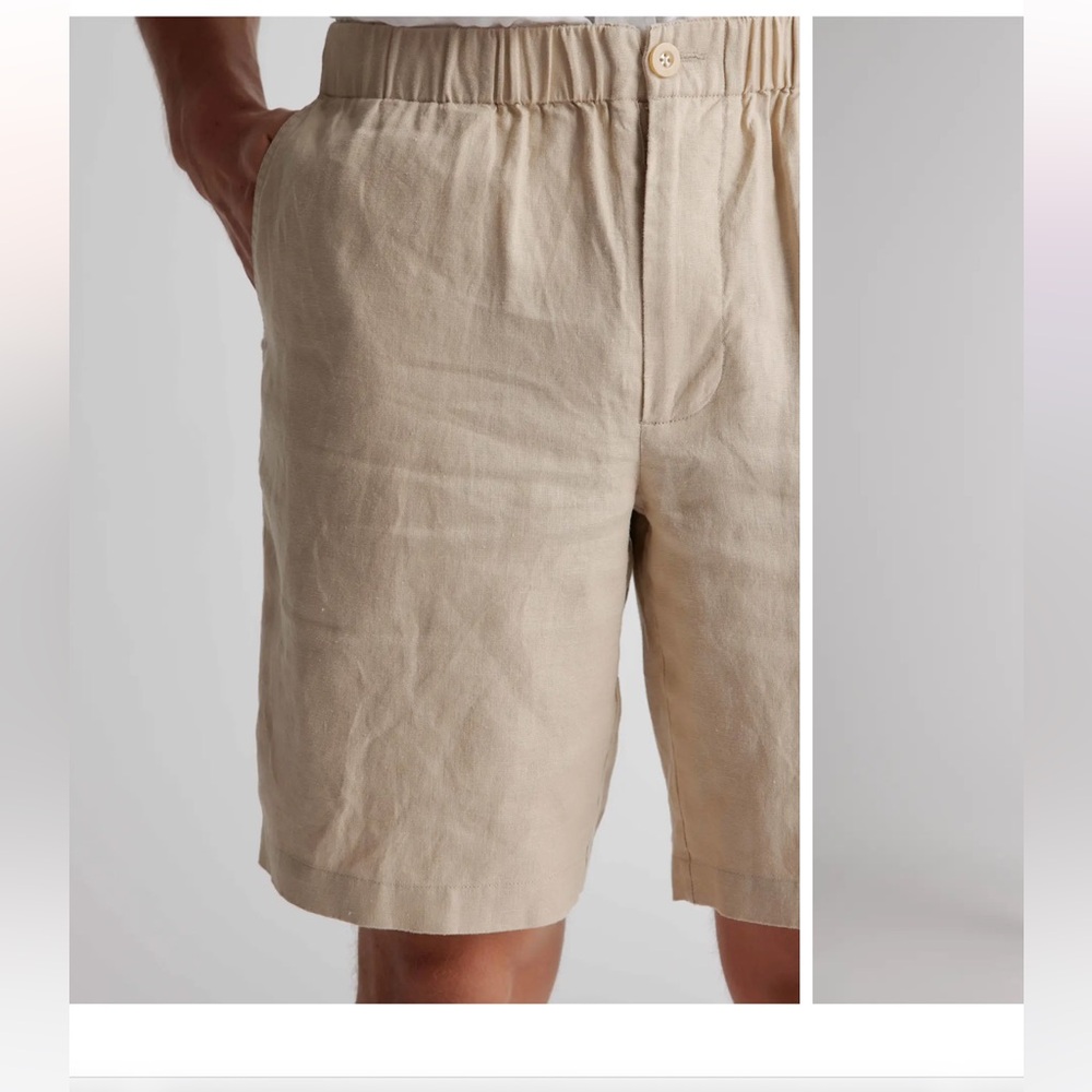 Quince Light Tan Linen Shorts, NWT, Medium